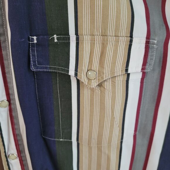 Salmon River Traders Mens Shirt Pearl Snap 3XL TALL ? Western Cotton NO TAG READ - Picture 5 of 15